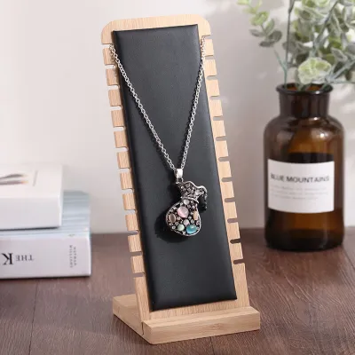 Removable L Shaped Design Bamboo Jewelry Display Tray