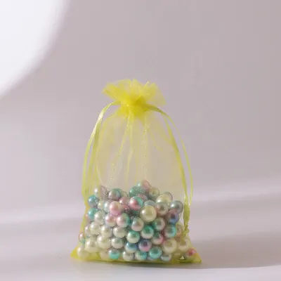 100pcs/dozen Simple Solid Color Organza Bundle Pocket