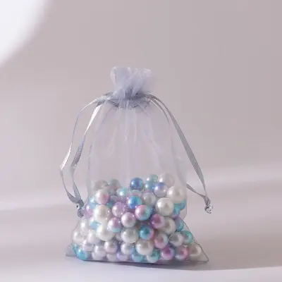 100pcs/dozen Simple Solid Color Organza Bundle Pocket