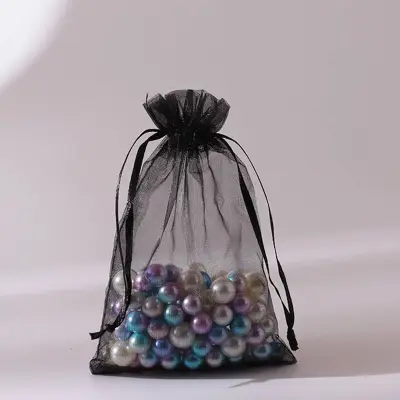 100pcs/dozen Simple Solid Color Organza Bundle Pocket