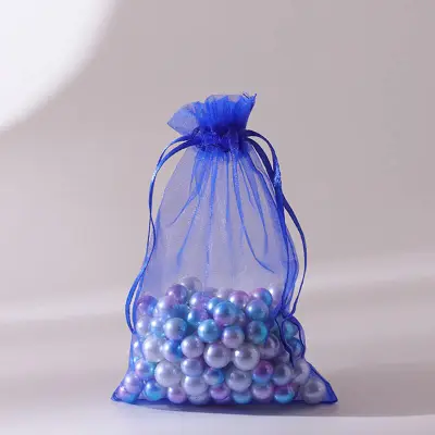 100pcs/dozen Simple Solid Color Organza Bundle Pocket