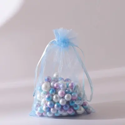 100pcs/dozen Simple Solid Color Organza Bundle Pocket
