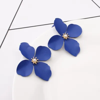 Bohemian Irregular Flower Drop Earrings Alloy Geometric Women's