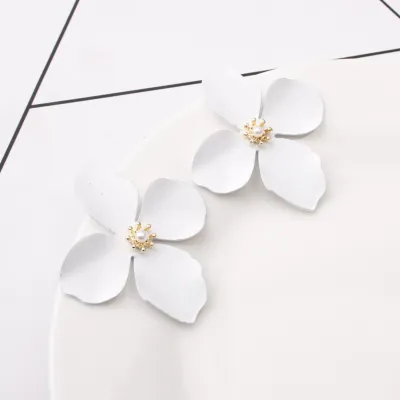 Bohemian Irregular Flower Drop Earrings Alloy Geometric Women's