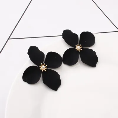 Bohemian Irregular Flower Drop Earrings Alloy Geometric Women's