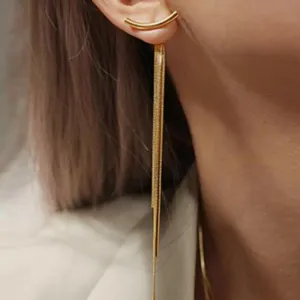 Creative Snake Bone Long Paragraph Tassel Earrings