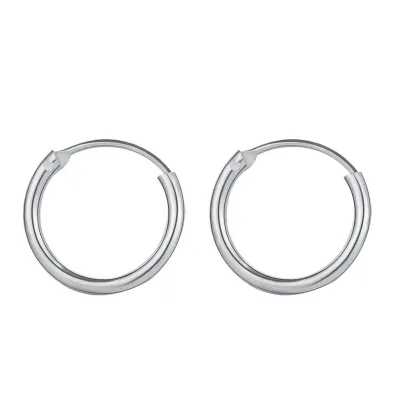 Minimalist Geometric Alloy Hoop Earrings Unisex