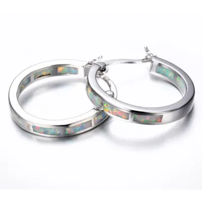 Fashion Colorful Geometric Alloy Hoop Earrings