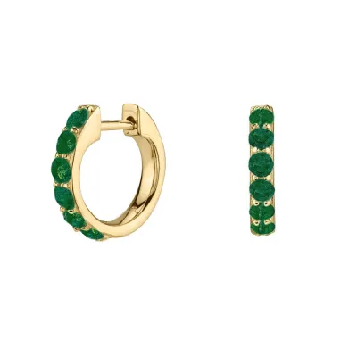 Fashion Mini Rhinestone Decor Hoop Earrings for Women