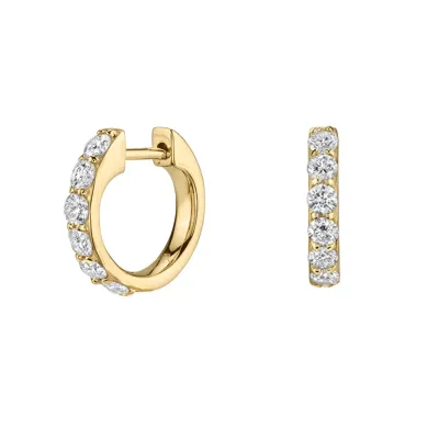 Fashion Mini Rhinestone Decor Hoop Earrings for Women