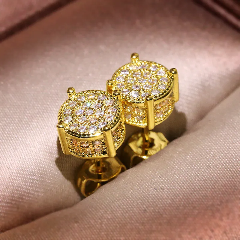 Shiny Zircon Decor Stud Earrings For Women