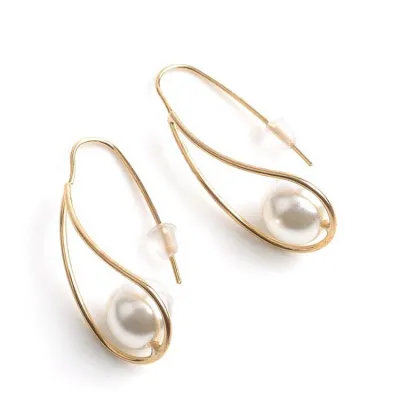 Fashion Handmade Pearl Decor Drop Earrings