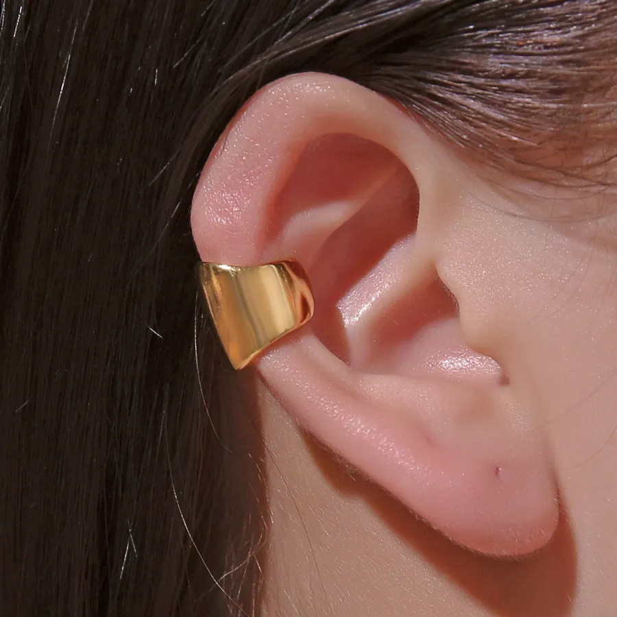 1pc Minimalist Geometric Shape Metal Ear Bone Clip Jewelry Women Earrings