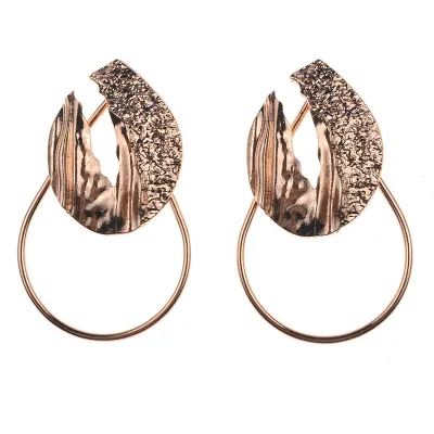 Women Leaves Shaped Geometry Earrings Alloy