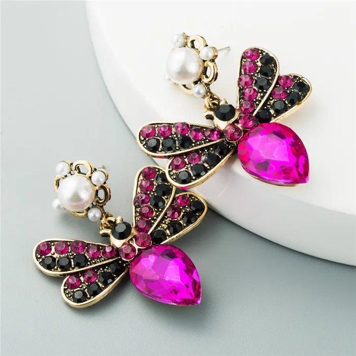 Boho Butterfly Shaped Rhinestone Earrings