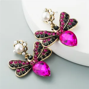Boho Butterfly Shaped Rhinestone Earrings