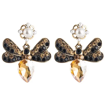 Boho Butterfly Shaped Rhinestone Earrings