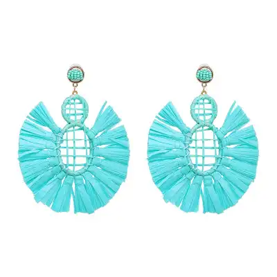 Women Unique Design Solid Color Tassel Earrings