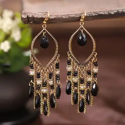 Women Bohemia Style Long Tassel Earrings