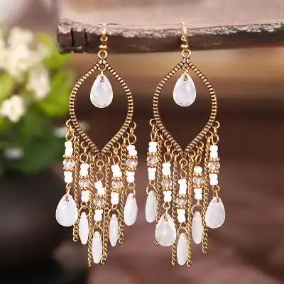 Women Bohemia Style Long Tassel Earrings