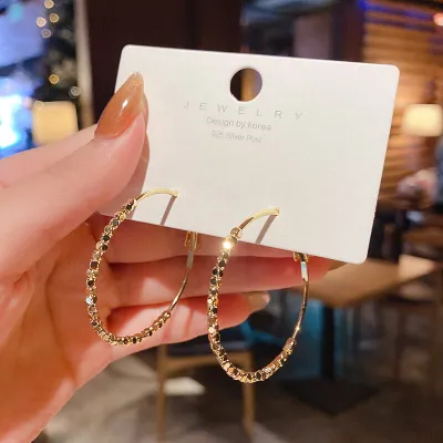 Women Minimalist Circle Copper Earrings