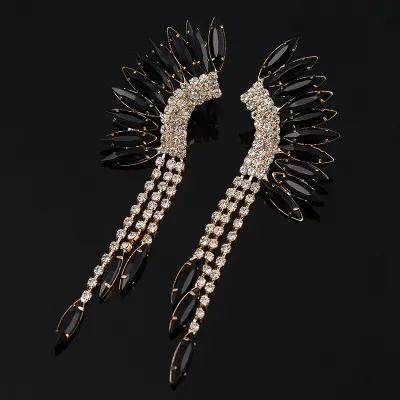 Women Personality Rhinestone Geometric Decorative Earrings