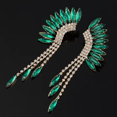 Women Personality Rhinestone Geometric Decorative Earrings