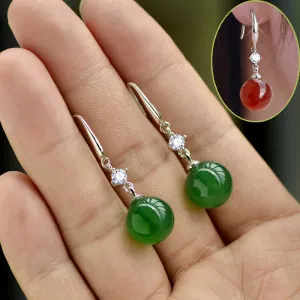 Women Retro Rhinestone Decorative Geometric Earrings