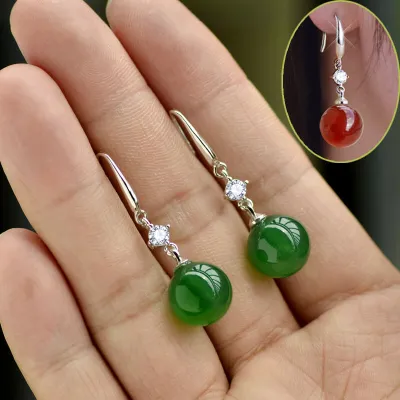 Women Retro Rhinestone Decorative Geometric Earrings