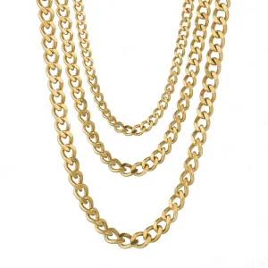 Men Fashion Stainless Steel Cuban Chain Necklace