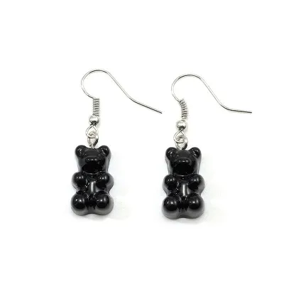 Cute Bear Shaped Design Candy Color Earrings