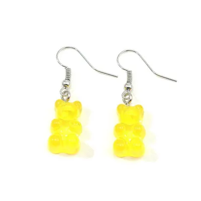 Cute Bear Shaped Design Candy Color Earrings