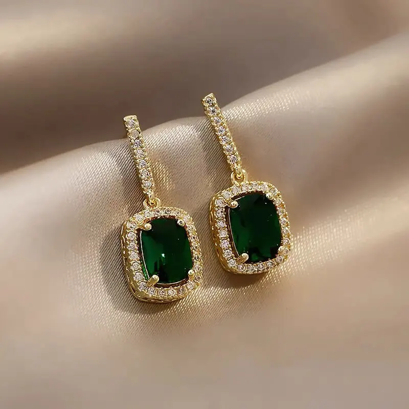 Women Retro Rhinestone Decorative Ear Hook Jewelry Earrings