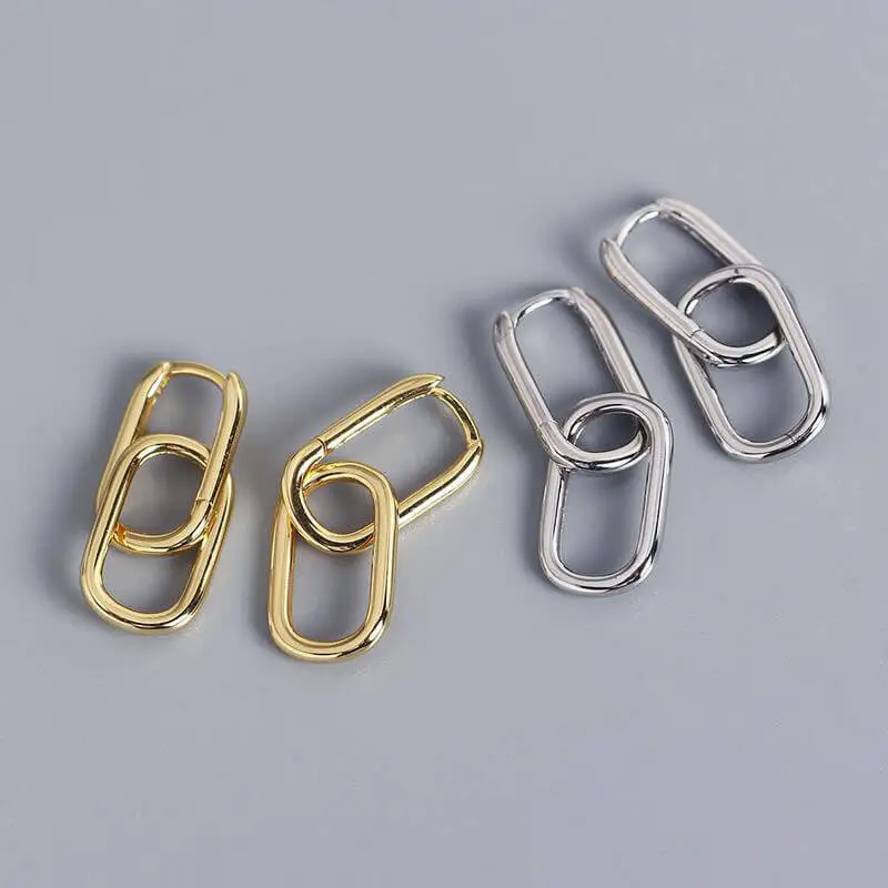 Women Minimalist Geometric Design Copper Earrings