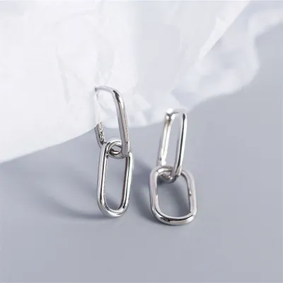 Women Minimalist Geometric Design Copper Earrings