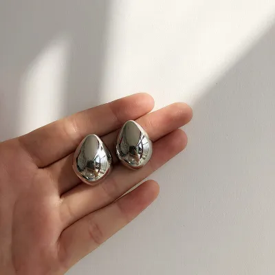 Women Minimalist Water Drop Shape Design Ear Stud