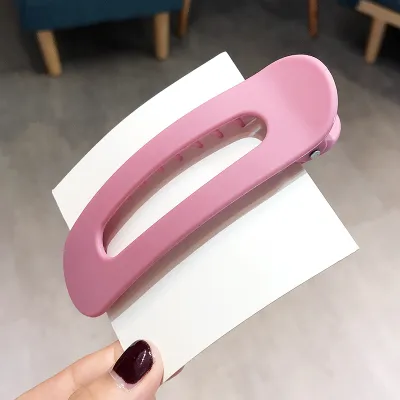 Simple Word Candy Color Geometric Duckbill Hair Clip Women's