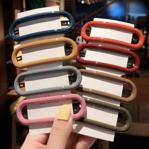Simple Solid Candy Color Hair Clip