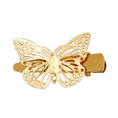 Retro Hollow Out Butterfly Decor Women Hair Clip Alloy