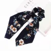 C32 Floral Ribbon - Navy Blue