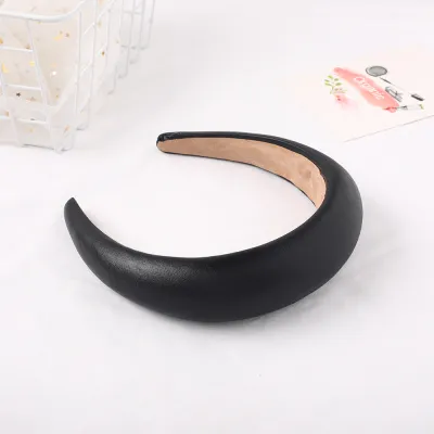 Women Bright Color Thickened Sponge Broadside Headband Bow Tie Plaid