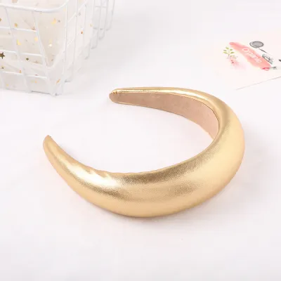 Women Bright Color Thickened Sponge Broadside Headband Bow Tie Plaid