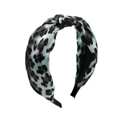 Trendy Leopard Snakeskin Print Women Broadside Knotted Headband Hair Accessories