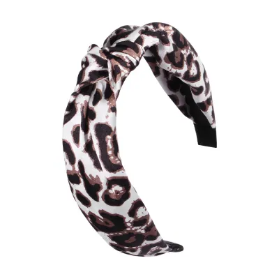 Trendy Leopard Snakeskin Print Women Broadside Knotted Headband Hair Accessories