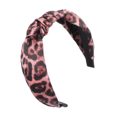 Trendy Leopard Snakeskin Print Women Broadside Knotted Headband Hair Accessories