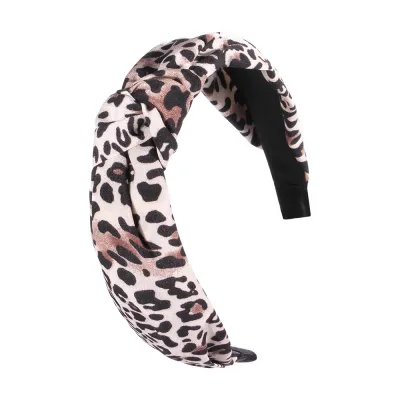Trendy Leopard Snakeskin Print Women Broadside Knotted Headband Hair Accessories