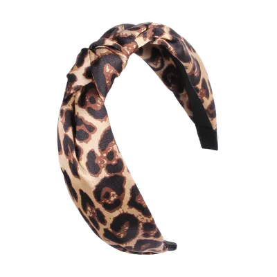 Trendy Leopard Snakeskin Print Women Broadside Knotted Headband Hair Accessories
