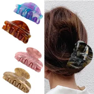 Creative Starry Sky Pattern Acrylic Women's Bow Tie Hair Claw Gripper