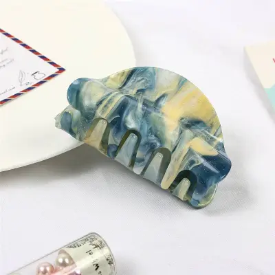 Creative Starry Sky Pattern Acrylic Women's Bow Tie Hair Claw Gripper