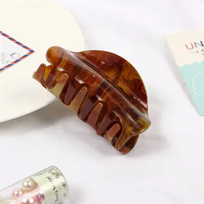 Creative Starry Sky Pattern Acrylic Women's Bow Tie Hair Claw Gripper